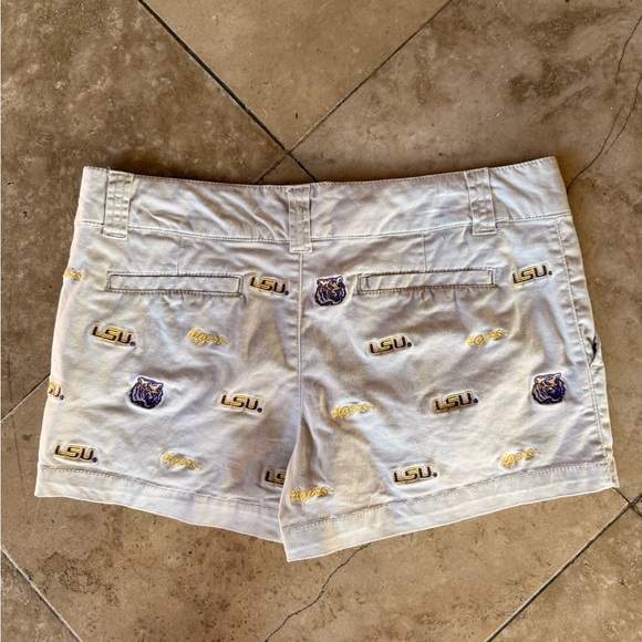 LSU college ladies khaki shorts very good condition size 7 - Picture 8 of 9